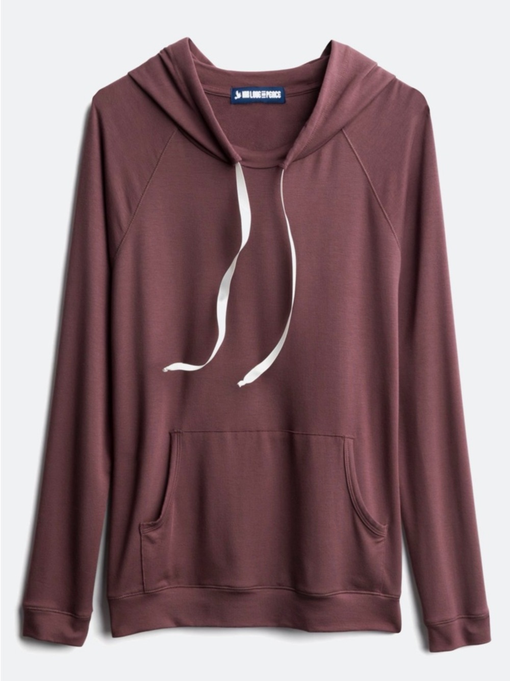Ink, Love & Peace Mauve Long Sleeve Hoodie